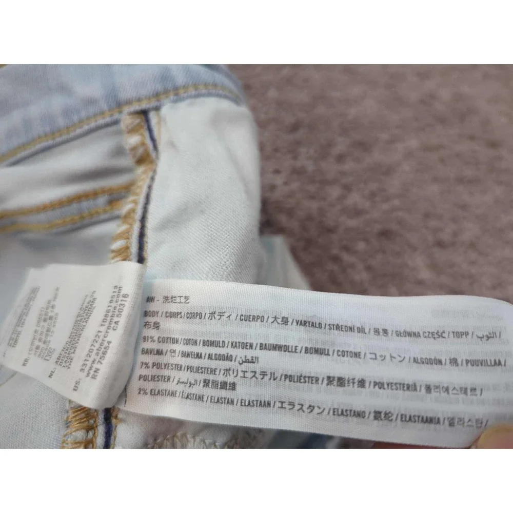 Hollister Jeans Mens 32 Light Wash Distressed Straight Slim Stretch‎ 90s